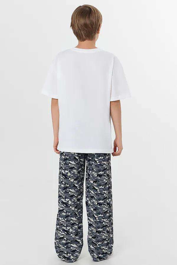 Комплект для мальчиков (джемпер, брюки) MARK FORMELLE, белый +тигры камуфляж - фото 2