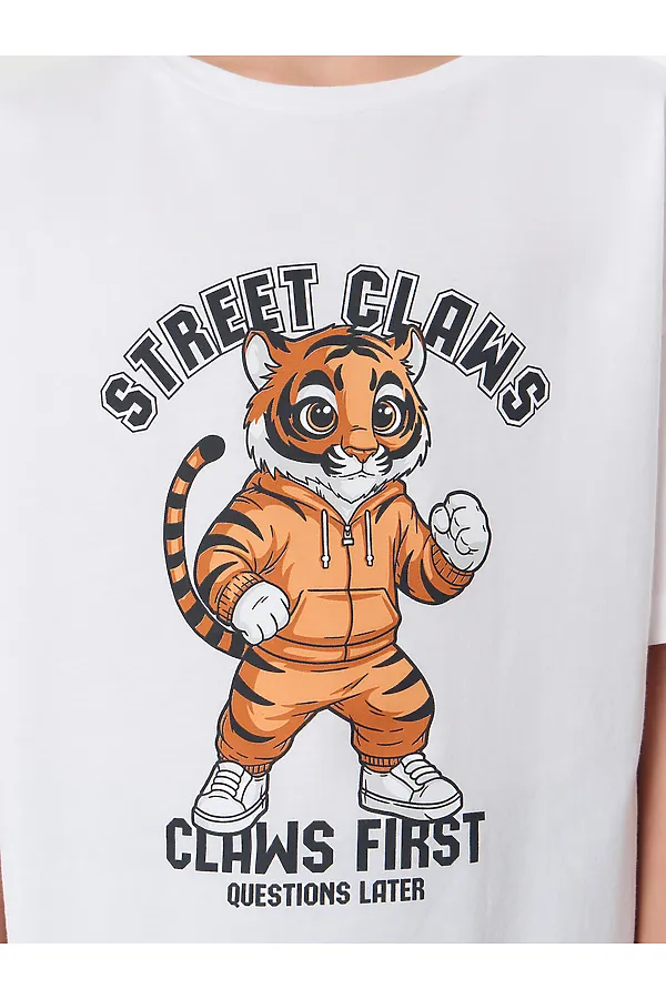 Комплект для мальчиков (джемпер, брюки) MARK FORMELLE, белый +тигры камуфляж - фото 2