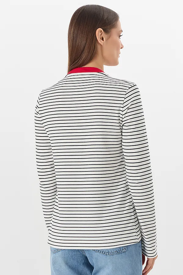 Джемпер женский MARK FORMELLE, бело -черная полоска - фото 2