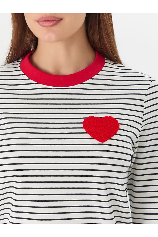 Джемпер женский MARK FORMELLE, бело -черная полоска - фото 2