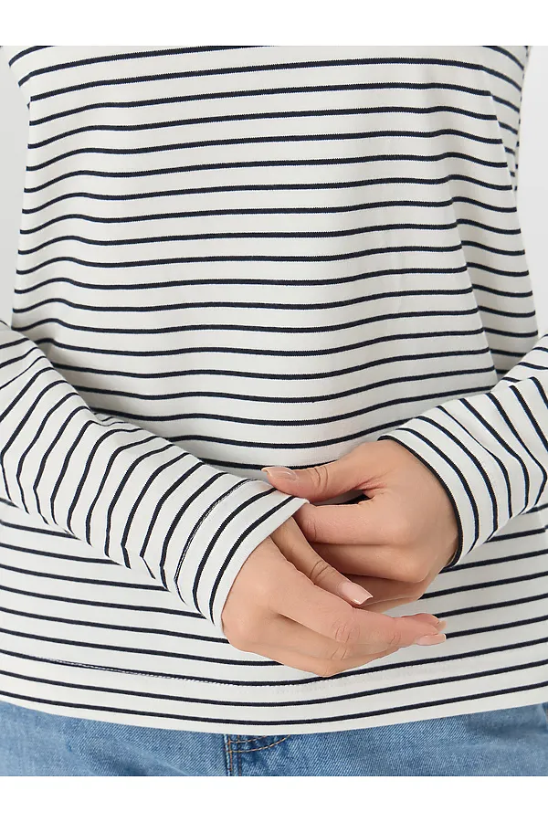 Джемпер женский MARK FORMELLE, бело -черная полоска - фото 2