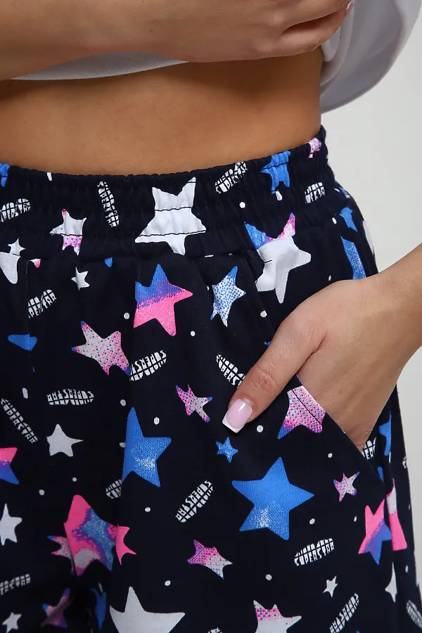 Пижама с шортами 88133 НАТАЛИ, темно-синий - фото 2