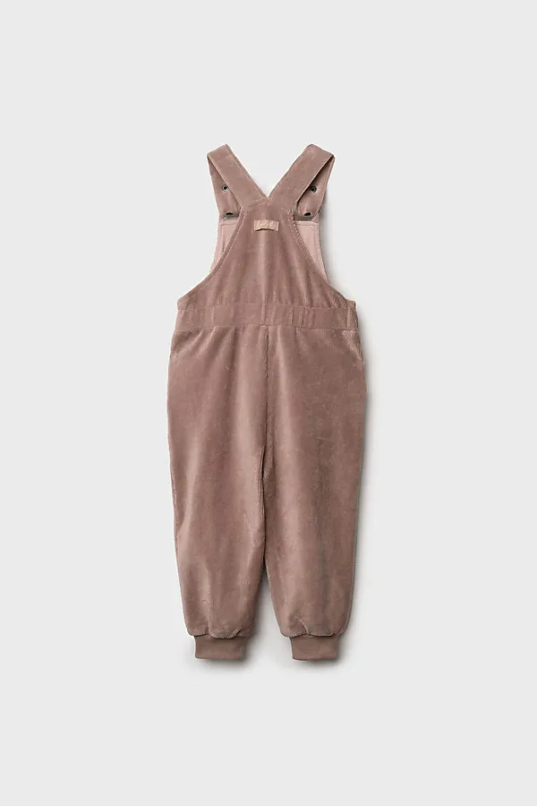 Полукомбинезон детский трикотажный для девочек PLAYTODAY, бежевый - фото 2