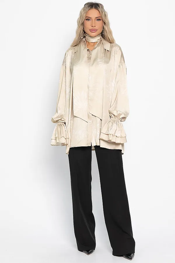 Блуза Присцилла LADY TAIGA, бежевая - фото 2