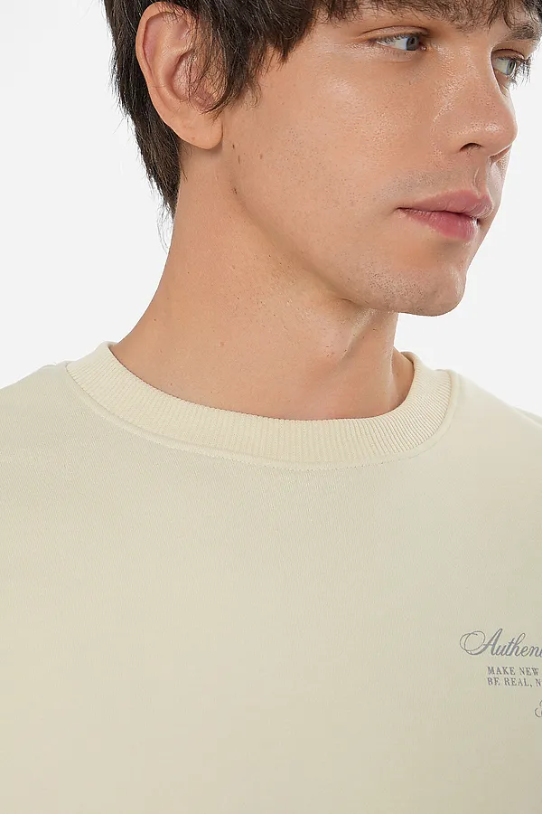 Свитшот мужской MARK FORMELLE, песчаное облако +печать - фото 2