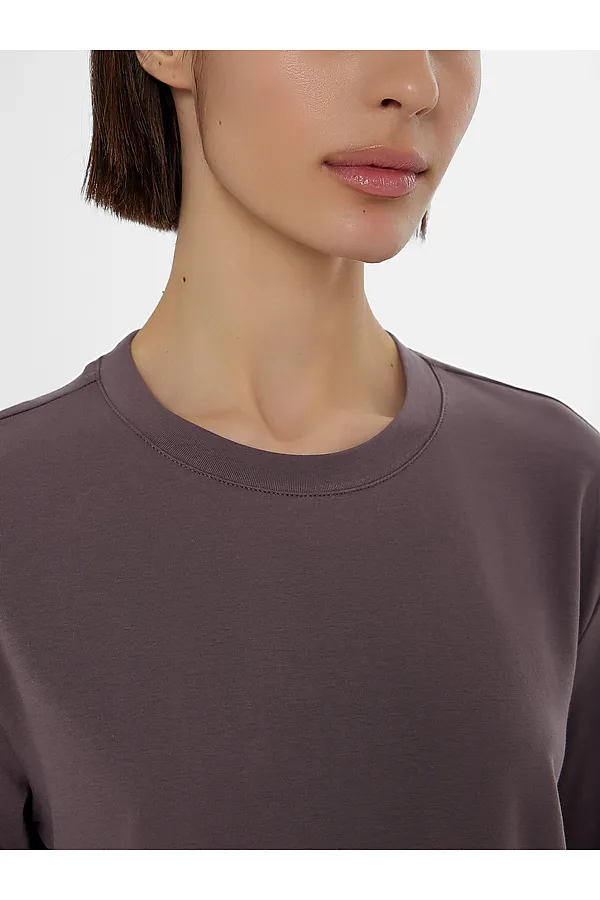 Лонгслив женский MARK FORMELLE, бордово -серый - фото 2