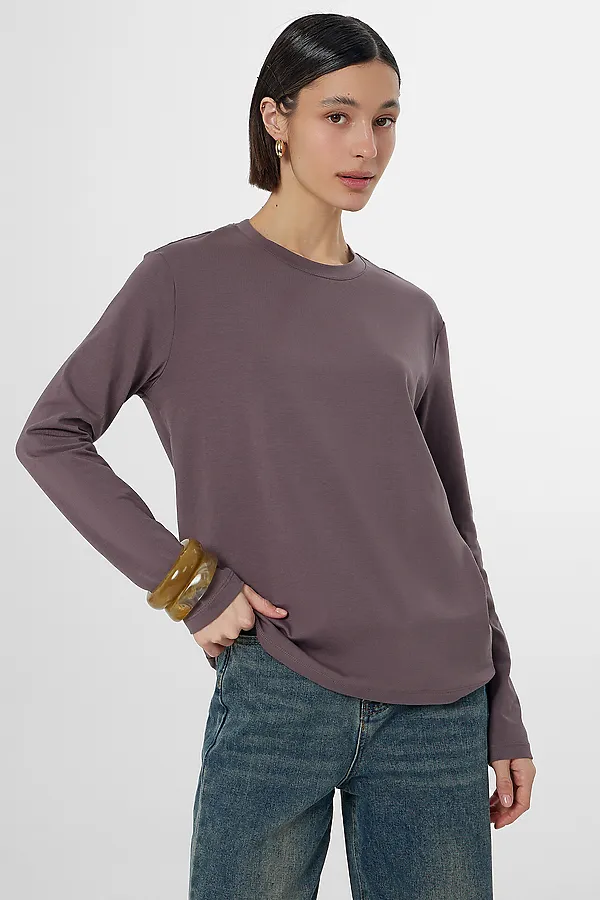 Лонгслив женский MARK FORMELLE, бордово -серый - фото 2