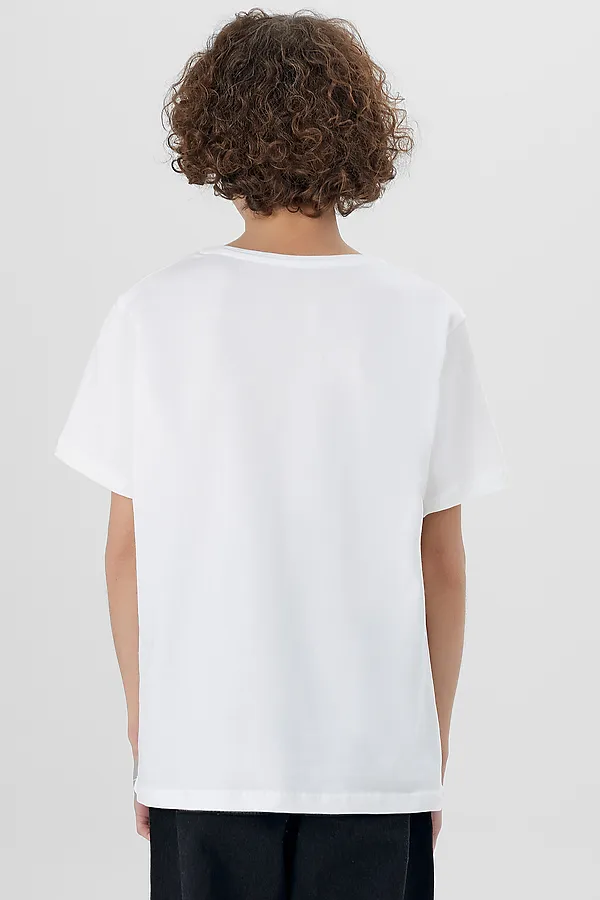 Футболка для мальчиков MARK FORMELLE, белый +печать6 - фото 2