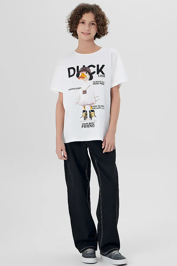 Футболка для мальчиков MARK FORMELLE, белый +печать6 - фото 2