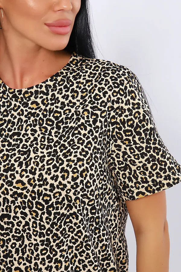 Пижама с шортами ПЖ-004 НАТАЛИ, леопард - фото 2