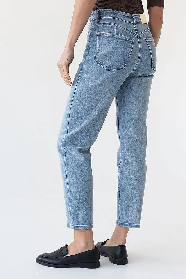 Джинсы дудочки из эластичного облегченного денима VILATTE, голубой - фото 2