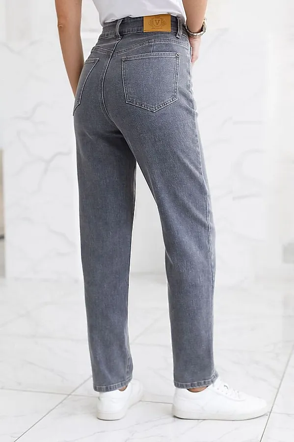 Джинсы mom-fit  из эластичного облегченного денима VILATTE, серый - фото 2