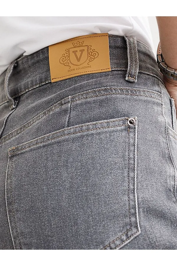 Джинсы mom-fit  из эластичного облегченного денима VILATTE, серый - фото 2