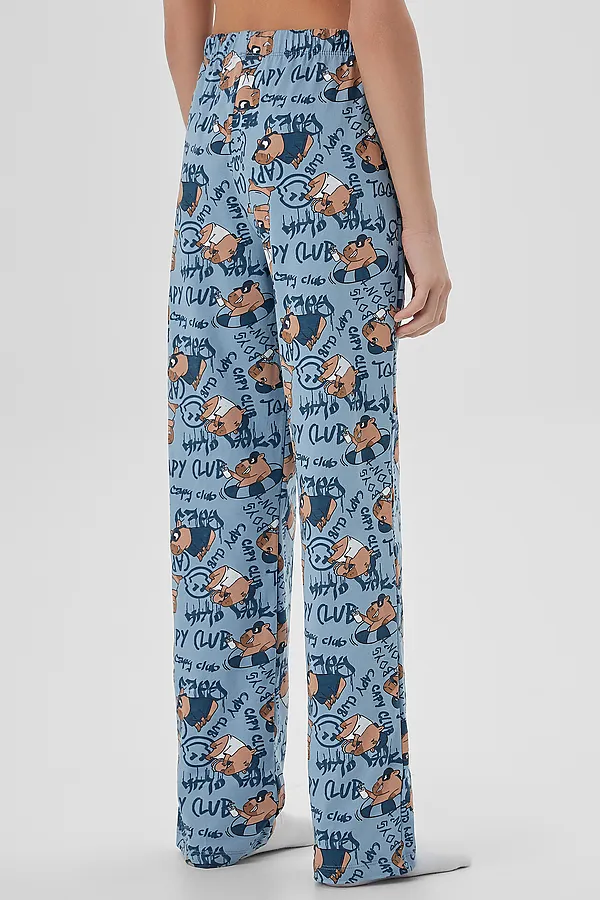 Брюки для мальчиков домашние MARK FORMELLE, крутые капибары на голубом - фото 2