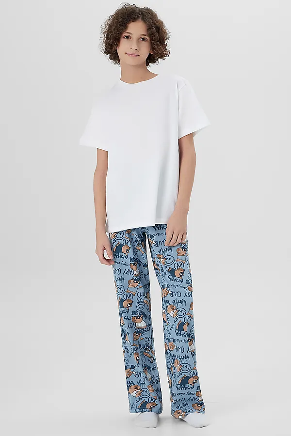 Брюки для мальчиков домашние MARK FORMELLE, крутые капибары на голубом - фото 2