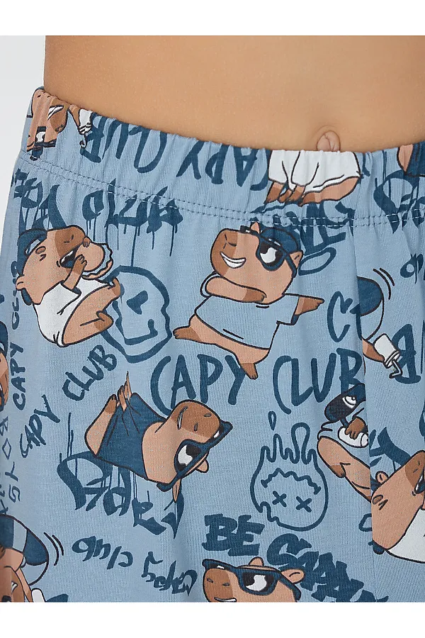 Брюки для мальчиков домашние MARK FORMELLE, крутые капибары на голубом - фото 2