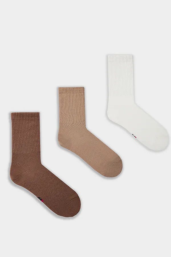 Носки женские (3 пары) MARK FORMELLE, молочный /капучино /карамель/ - фото 2