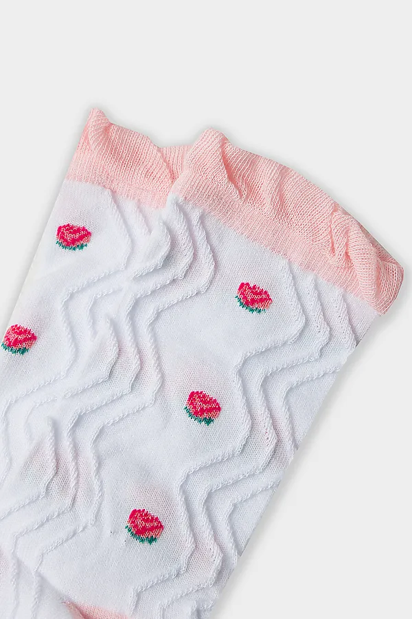 Носки женские MARK FORMELLE, белый /розовый - фото 2
