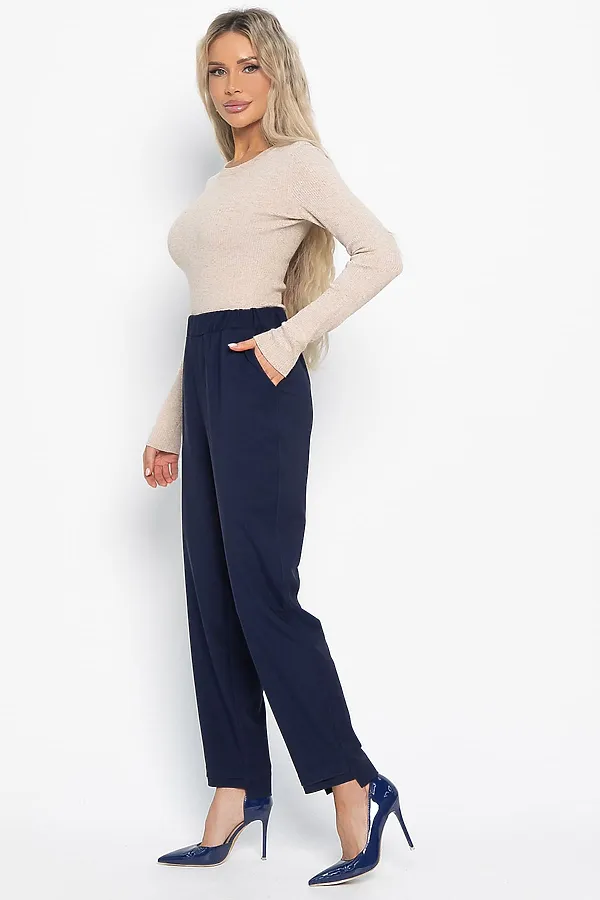 Брюки на резинке Инди LADY TAIGA, темно-синие - фото 2