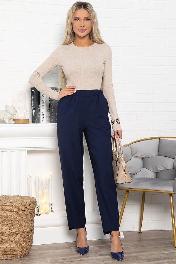 Брюки на резинке Инди LADY TAIGA, темно-синие - фото 2