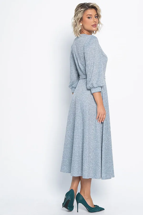 Платье трикотажное Ирина НЬЮ LADY TAIGA, голубой меланж - фото 2