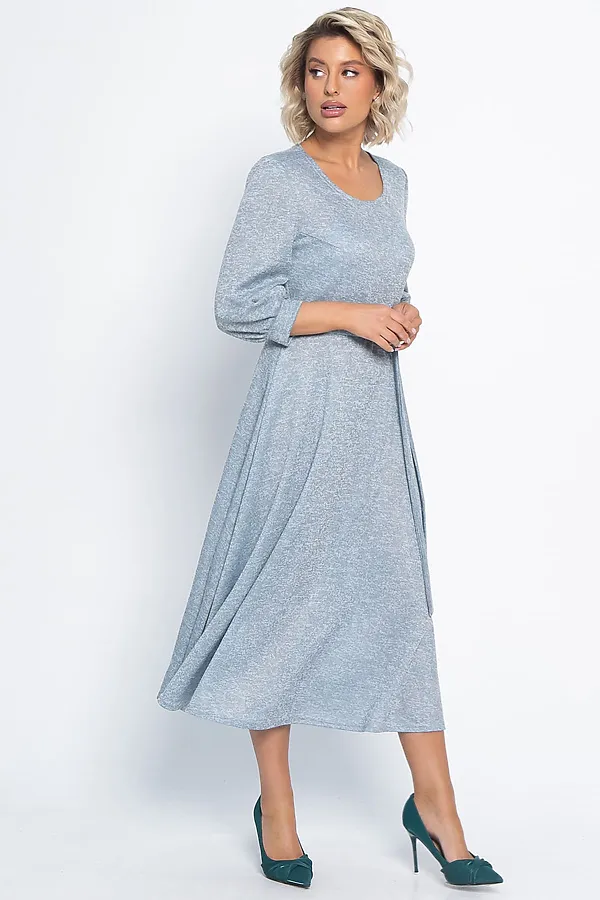 Платье трикотажное Ирина НЬЮ LADY TAIGA, голубой меланж - фото 2