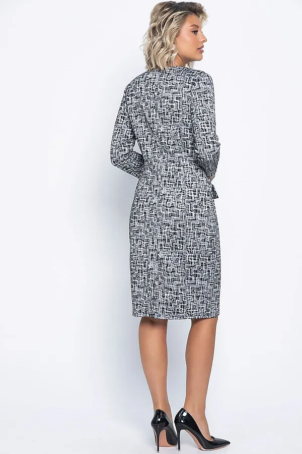 Платье Леди Мэри LADY TAIGA, черно-белое - фото 2