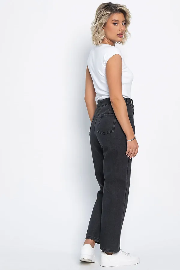 Джинсы утепленные Джинджер LADY TAIGA, графит - фото 2