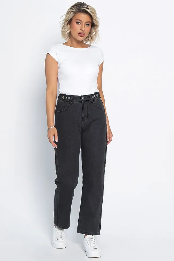 Джинсы утепленные Джинджер LADY TAIGA, графит - фото 2