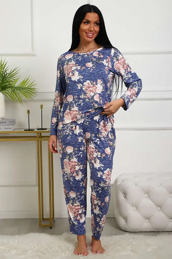 Костюм с брюками 358мс НАТАЛИ, голубой - фото 2