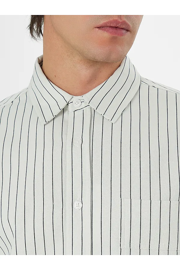 Рубашка мужская MARK FORMELLE, черная полоса на белом - фото 2