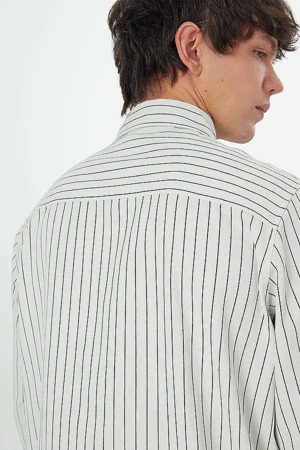 Рубашка мужская MARK FORMELLE, черная полоса на белом - фото 2