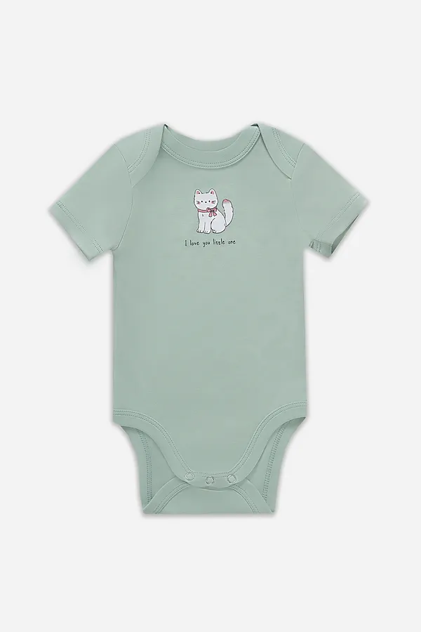 Боди детское (3шт.) MARK FORMELLE, котики с цветами на молочном +мята +цветочки на розовом - фото 2