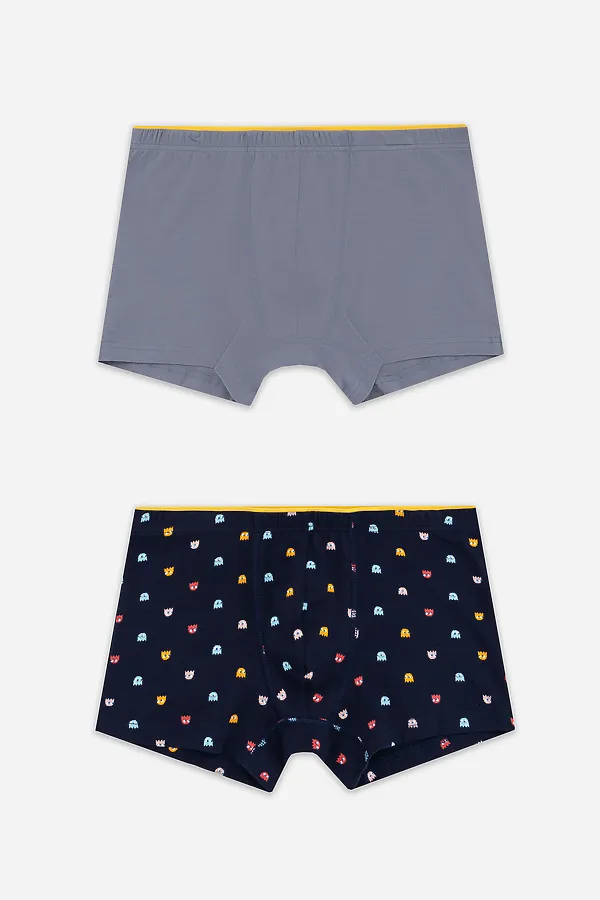 Трусы мужские (2шт) MARK FORMELLE, разноцветная набивка на затмении +сизый - фото 2