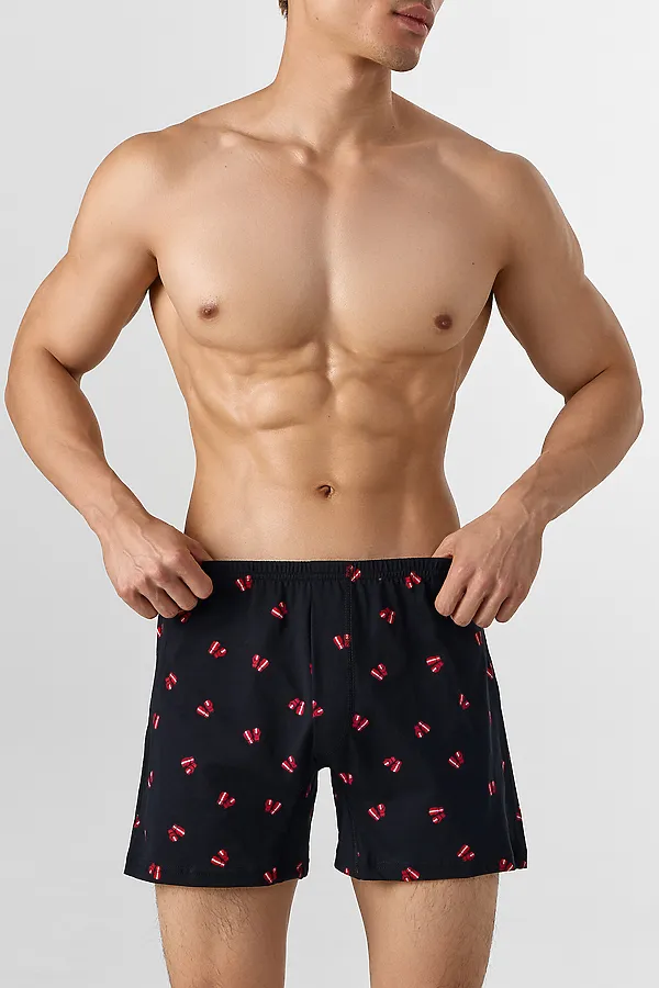 Трусы мужские MARK FORMELLE, боксерские перчатки на черном - фото 2