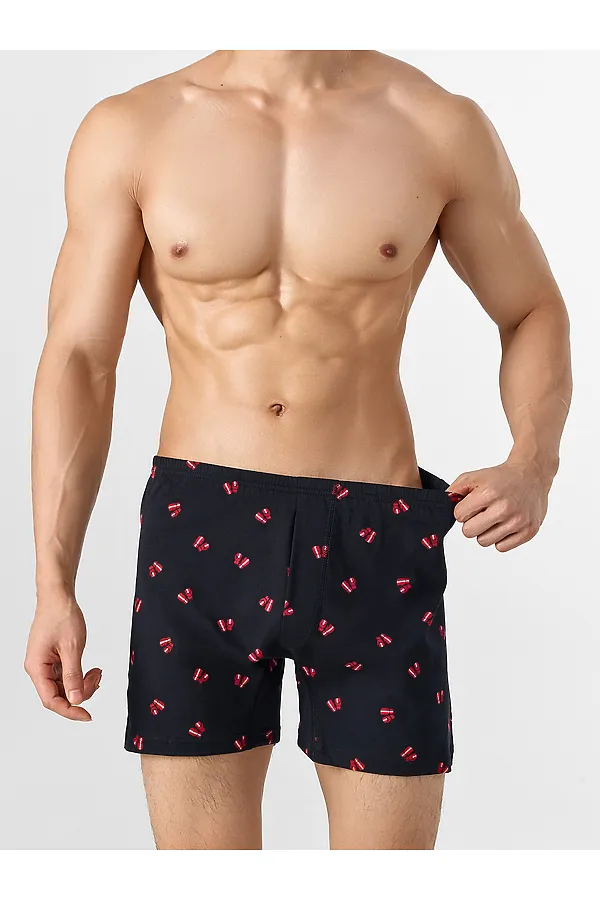 Трусы мужские MARK FORMELLE, боксерские перчатки на черном - фото 2