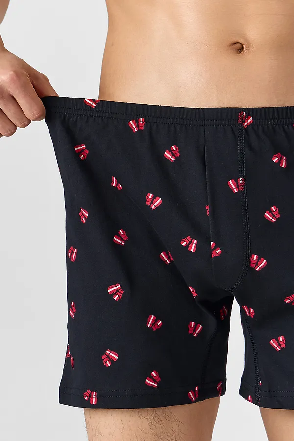 Трусы мужские MARK FORMELLE, боксерские перчатки на черном - фото 2