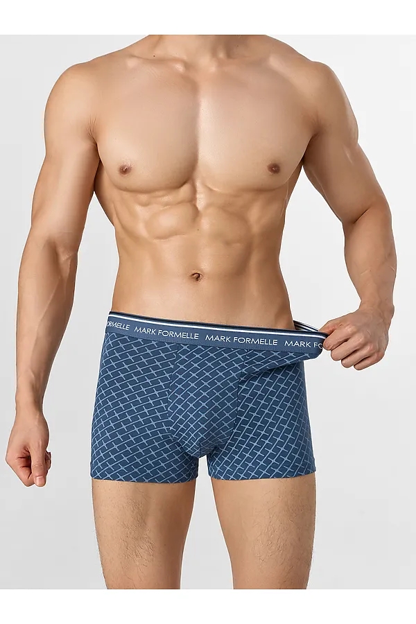 Трусы мужские (2шт) MARK FORMELLE, узор на шторме +черный - фото 2