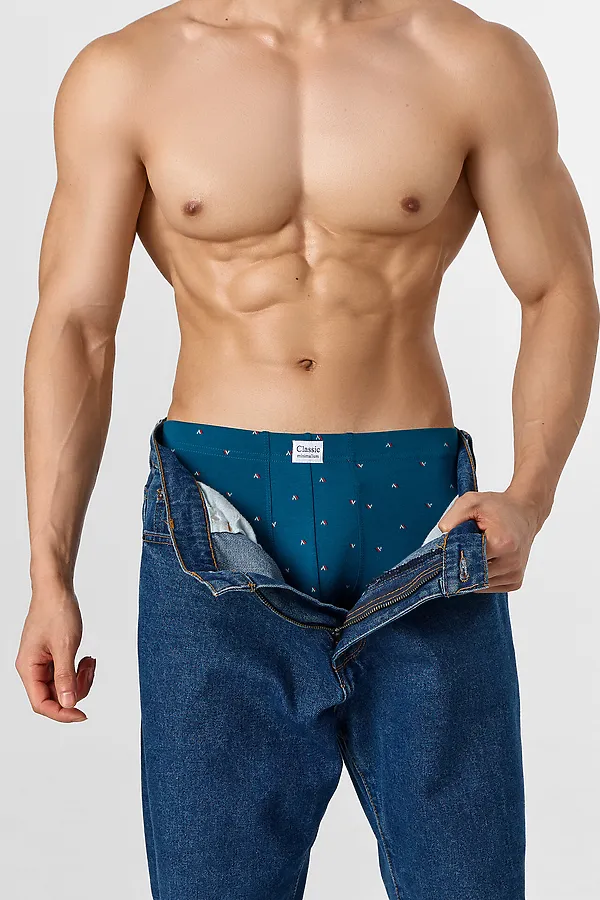 Трусы мужские (2шт) MARK FORMELLE, узор на сине -бирюзовом +гл.синий - фото 2