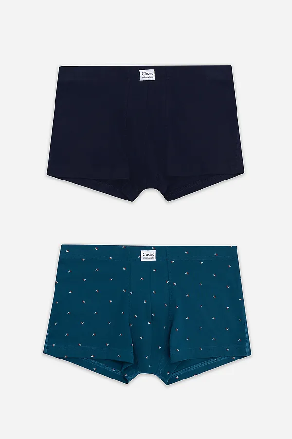 Трусы мужские (2шт) MARK FORMELLE, узор на сине -бирюзовом +гл.синий - фото 2