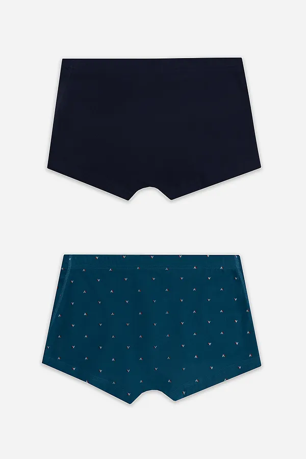 Трусы мужские (2шт) MARK FORMELLE, узор на сине -бирюзовом +гл.синий - фото 2