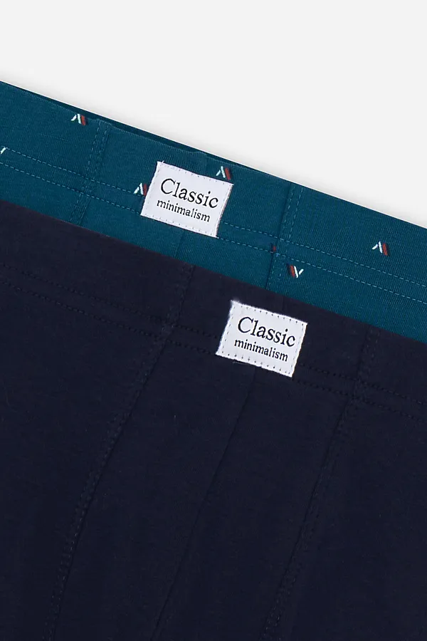 Трусы мужские (2шт) MARK FORMELLE, узор на сине -бирюзовом +гл.синий - фото 2