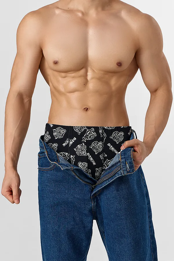 Трусы мужские MARK FORMELLE, тигры на черном - фото 2