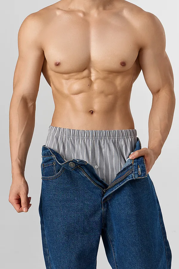 Трусы мужские MARK FORMELLE, полоска на серый опал - фото 2