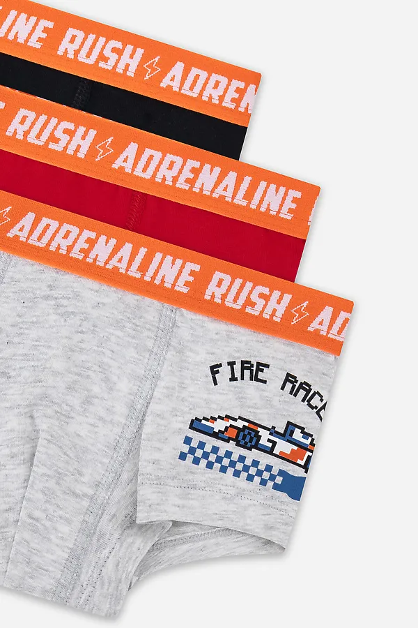 Трусы для мальчиков (3шт.) MARK FORMELLE, серый меланж 4306-а +печать3 - фото 2