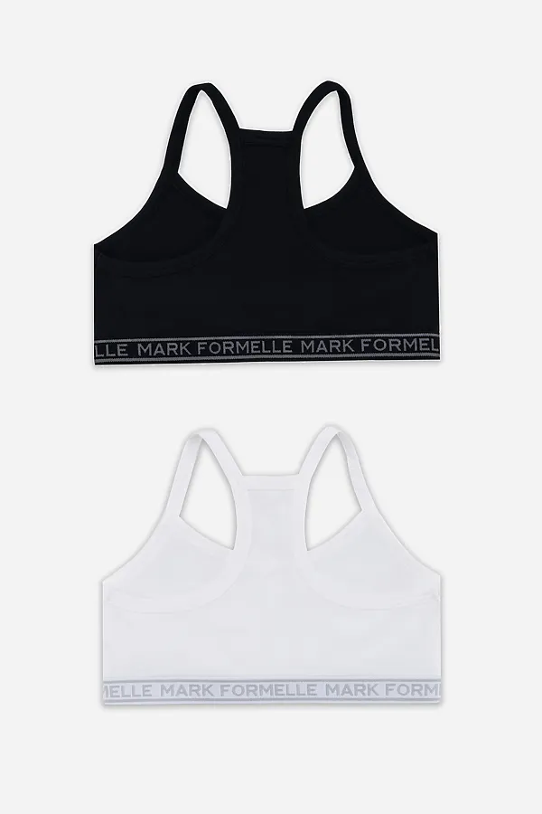 Топ для девочек (2шт. MARK FORMELLE, белый +черный - фото 2