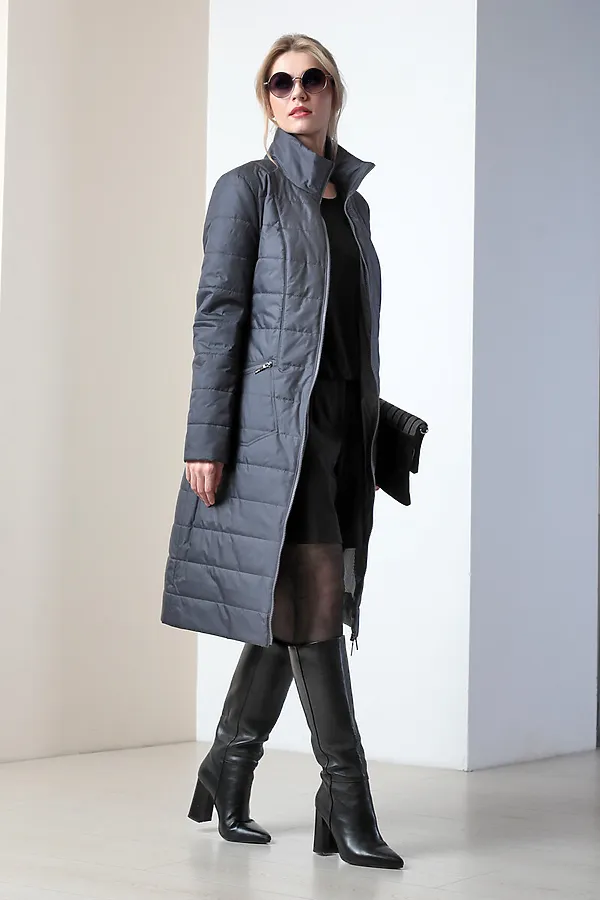 Женское пальто. DIZZYWAY, т.графитовый - фото 2