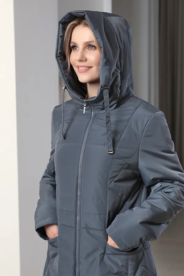 Женское пальто. DIZZYWAY, серо-синий - фото 2