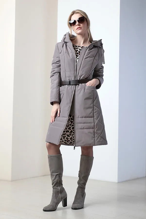 Женское пальто. DIZZYWAY, серо-коричневый - фото 2