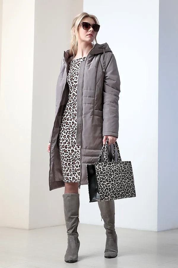 Женское пальто. DIZZYWAY, серо-коричневый - фото 2